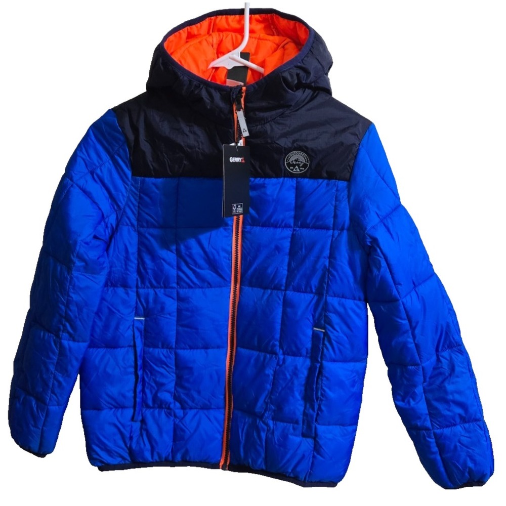 Gerry Boys Torque Puffer Size Medium Ocean (Blue/Orange) NWT